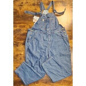 Lucy & Yak Reuben Denim Dungarees in Mid Wash Blue Size 20R NWT